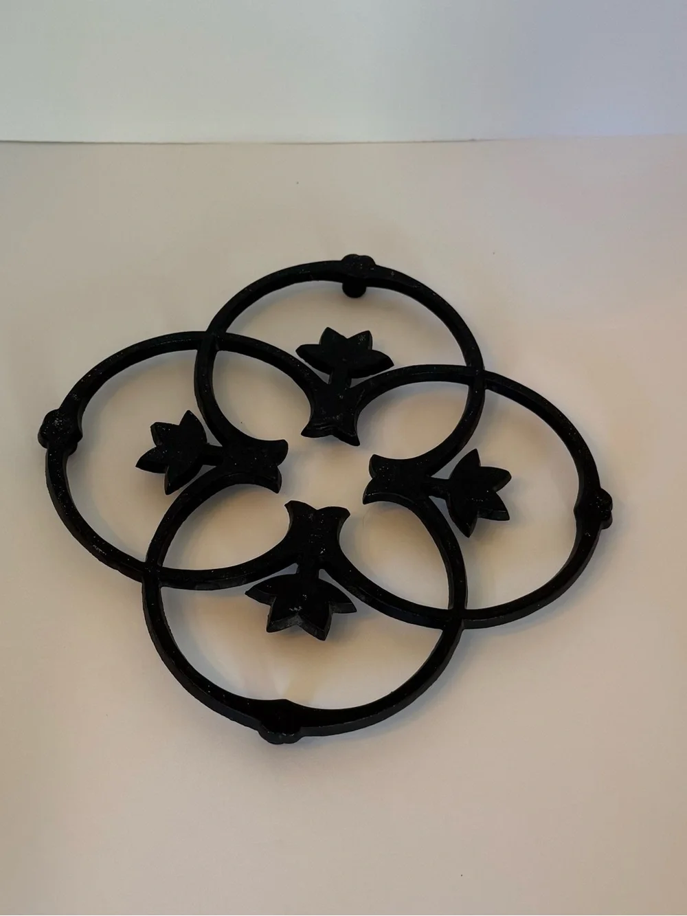 Vintage DANSK DESIGN Black Iron Trivet Designed by Gunnar Cyren Danish
